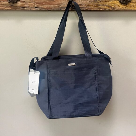 NEW Baggallini Get Carried Away Navy Tote With Adjustable Straps & Multiple Pock - Picture 1 of 8